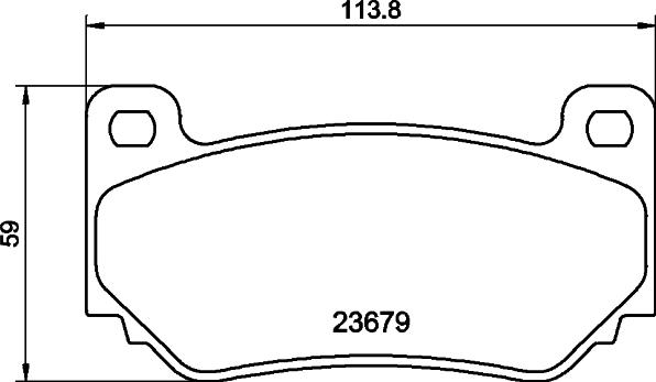 HELLA 8DB 355 009-721 - Гальмівні колодки, дискові гальма autocars.com.ua