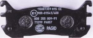 HELLA 8DB 355 009-911 - Тормозные колодки, дисковые, комплект autodnr.net