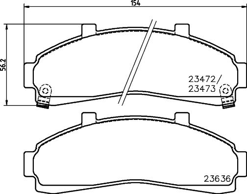 HELLA 8DB 355 009-941 - Гальмівні колодки, дискові гальма autocars.com.ua