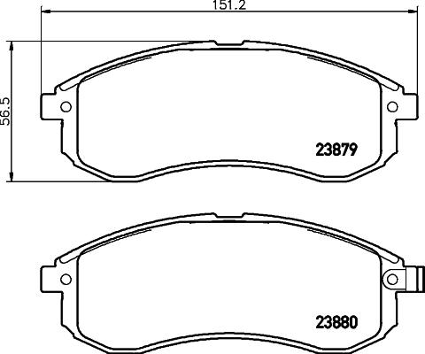 HELLA 8DB 355 010-281 - Гальмівні колодки, дискові гальма autocars.com.ua