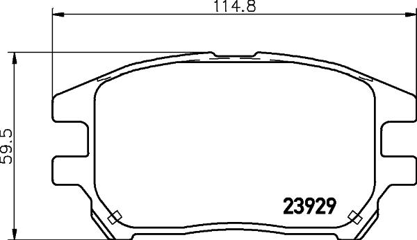 HELLA 8DB 355 010-441 - Гальмівні колодки, дискові гальма autocars.com.ua