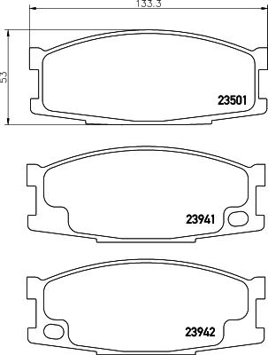 HELLA 8DB 355 010-561 - Гальмівні колодки, дискові гальма autocars.com.ua