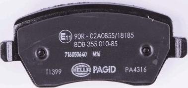 HELLA 8DB 355 010-851 - колодки тормозные дисковые RENAULT CLIO III BR0-1  CR0-1 autodnr.net