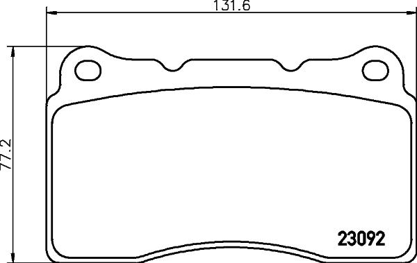 HELLA 8DB 355 011-431 - Тормозные колодки, дисковые, комплект avtokuzovplus.com.ua