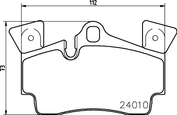 HELLA 8DB 355 011-471 - Гальмівні колодки, дискові гальма autocars.com.ua