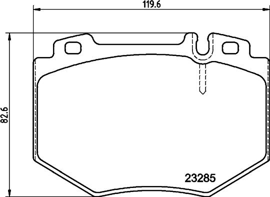 HELLA 8DB 355 011-831 - Гальмівні колодки, дискові гальма autocars.com.ua