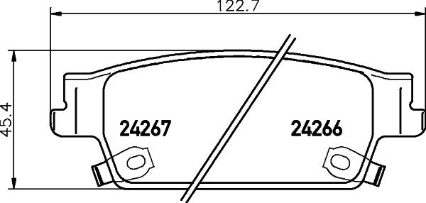 HELLA 8DB 355 012-231 - Гальмівні колодки, дискові гальма autocars.com.ua