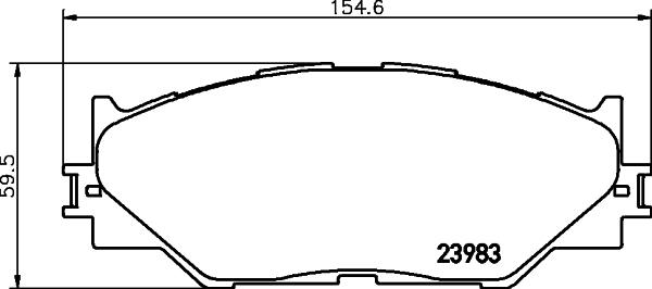 HELLA 8DB 355 012-241 - Гальмівні колодки, дискові гальма autocars.com.ua