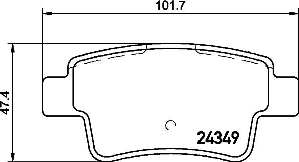 HELLA 8DB 355 012-391 - Гальмівні колодки, дискові гальма autocars.com.ua