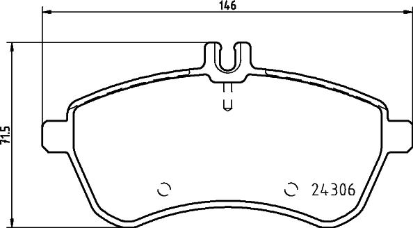 HELLA 8DB 355 012-581 - Гальмівні колодки, дискові гальма autocars.com.ua