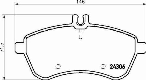 HELLA 8DB 355 012-751 - Тормозные колодки, дисковые, комплект autodnr.net