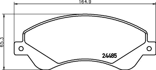 HELLA 8DB 355 012-771 - Тормозные колодки, дисковые, комплект avtokuzovplus.com.ua