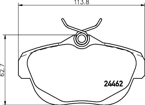 HELLA 8DB 355 012-881 - Гальмівні колодки, дискові гальма autocars.com.ua