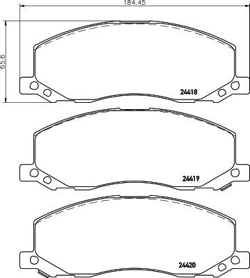 HELLA 8DB 355 013-061 - Гальмівні колодки, дискові гальма autocars.com.ua