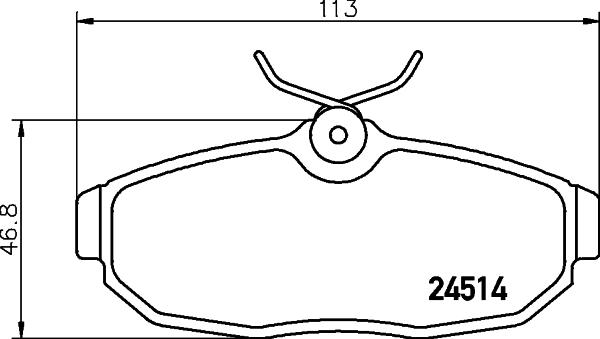 HELLA 8DB 355 013-111 - Гальмівні колодки, дискові гальма autocars.com.ua