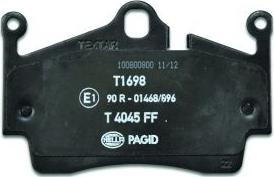 HELLA 8DB 355 013-311 - Тормозные колодки, дисковые, комплект avtokuzovplus.com.ua