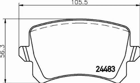 HELLA 8DB 355 013-331 - Гальмівні колодки, дискові гальма autocars.com.ua