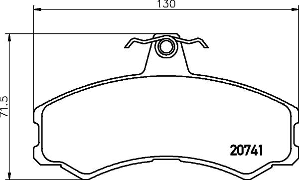 HELLA 8DB 355 013-441 - Гальмівні колодки, дискові гальма autocars.com.ua