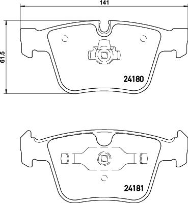 HELLA 8DB 355 013-641 - Тормозные колодки, дисковые, комплект autodnr.net