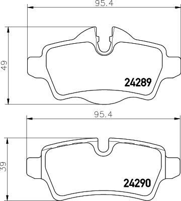 HELLA 8DB 355 013-661 - Гальмівні колодки, дискові гальма autocars.com.ua