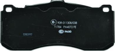 HELLA 8DB 355 014-041 - Тормозные колодки, дисковые, комплект avtokuzovplus.com.ua