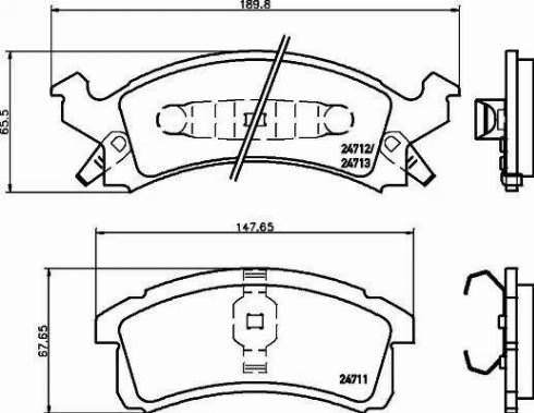 HELLA 8DB 355 014-261 - Гальмівні колодки, дискові гальма autocars.com.ua