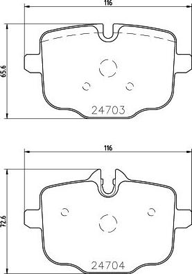 HELLA 8DB 355 014-361 - Гальмівні колодки, дискові гальма autocars.com.ua