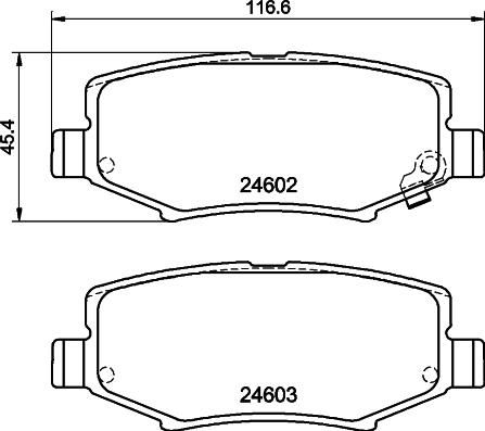 HELLA 8DB 355 014-381 - Тормозные колодки, дисковые, комплект autodnr.net