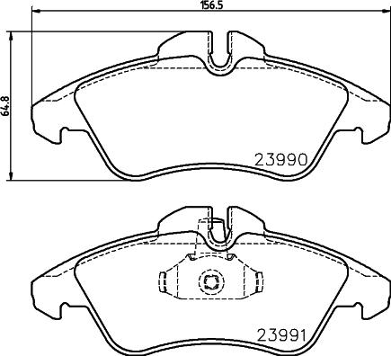 HELLA 8DB 355 014-481 - Тормозные колодки, дисковые, комплект autodnr.net