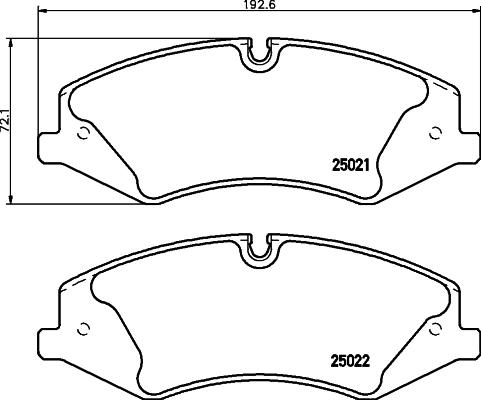 HELLA 8DB 355 015-081 - Тормозные колодки, дисковые, комплект autodnr.net