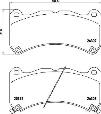 HELLA 8DB 355 015-471 - Тормозные колодки, дисковые, комплект avtokuzovplus.com.ua