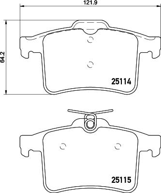 HELLA 8DB 355 015-901 - Гальмівні колодки, дискові гальма autocars.com.ua