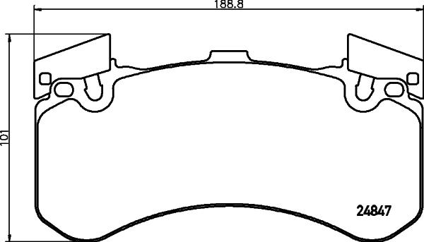 HELLA 8DB 355 015-991 - Тормозные колодки, дисковые, комплект autodnr.net