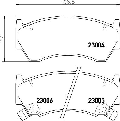 HELLA 8DB 355 016-661 - Тормозные колодки, дисковые, комплект autodnr.net