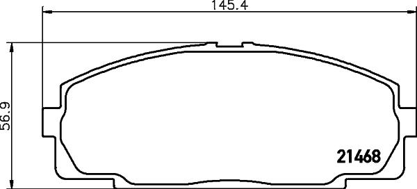 HELLA 8DB 355 016-921 - Гальмівні колодки, дискові гальма autocars.com.ua