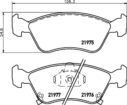 HELLA 8DB 355 016-981 - Гальмівні колодки, дискові гальма autocars.com.ua