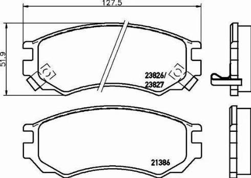 HELLA 8DB 355 017-061 - Гальмівні колодки, дискові гальма autocars.com.ua