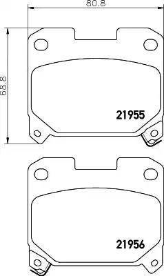 HELLA 8DB 355 017-231 - Гальмівні колодки, дискові гальма autocars.com.ua