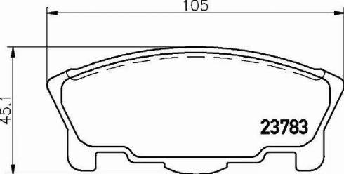 HELLA 8DB 355 017-311 - Гальмівні колодки, дискові гальма autocars.com.ua