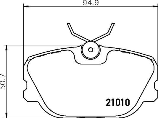 HELLA 8DB 355 017-941 - Тормозные колодки, дисковые, комплект avtokuzovplus.com.ua