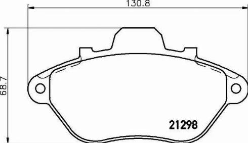 HELLA 8DB 355 019-051 - Гальмівні колодки, дискові гальма autocars.com.ua