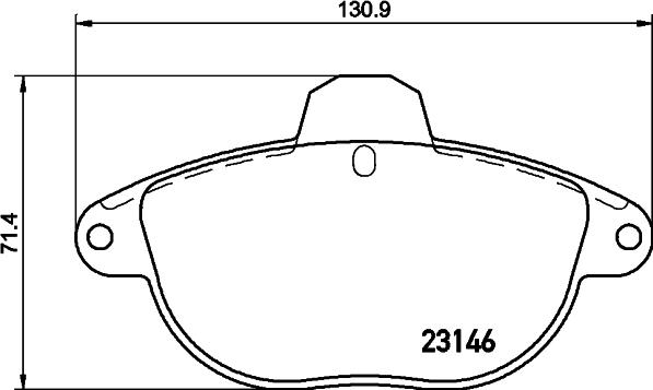 HELLA 8DB 355 019-281 - Тормозные колодки, дисковые, комплект avtokuzovplus.com.ua