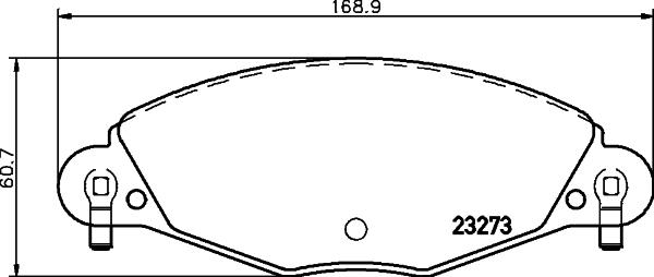 HELLA 8DB 355 019-421 - Гальмівні колодки, дискові гальма autocars.com.ua