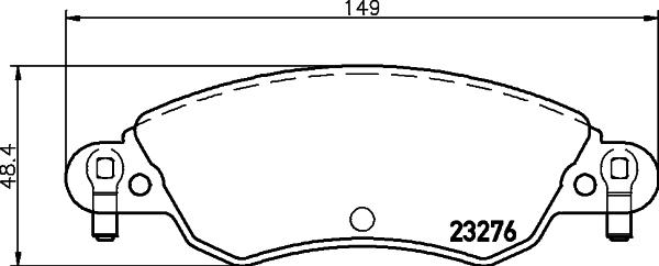 HELLA 8DB 355 019-431 - Гальмівні колодки, дискові гальма autocars.com.ua