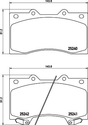 HELLA 8DB 355 019-531 - Гальмівні колодки, дискові гальма autocars.com.ua