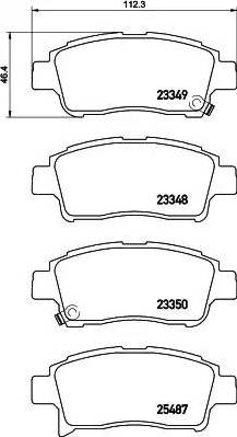 HELLA 8DB 355 019-711 - Тормозные колодки, дисковые, комплект autodnr.net