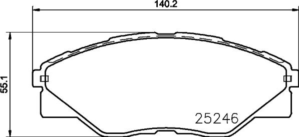 HELLA 8DB 355 019-811 - Гальмівні колодки, дискові гальма autocars.com.ua