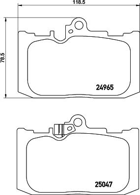 HELLA 8DB 355 019-851 - Тормозные колодки, дисковые, комплект avtokuzovplus.com.ua