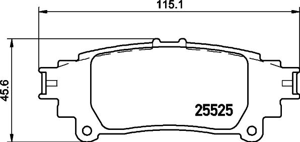 HELLA 8DB 355 020-001 - Гальмівні колодки, дискові гальма autocars.com.ua