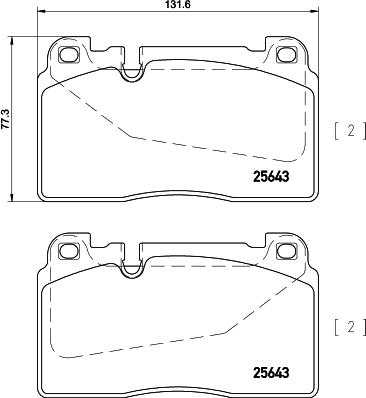 HELLA 8DB 355 020-251 - Гальмівні колодки, дискові гальма autocars.com.ua